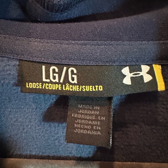 Under Armour Vest Mens Large Navy 1/4 Zip Sleeveless Golf Activewear - Picture 6 of 6